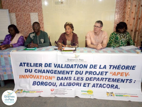 Ateliers de théorie du changement du projet APEV-Innovation au Bénin.