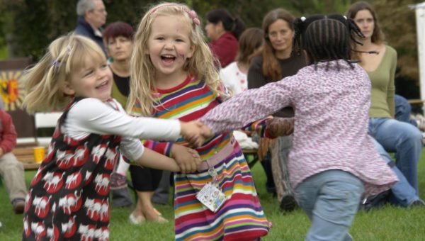 Sharing a moment during an educational activity