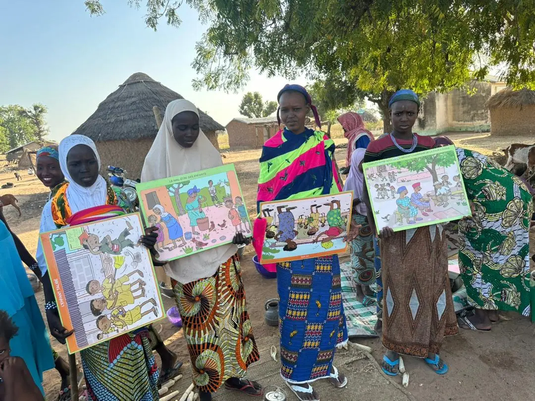 Raising awareness among families in Goulaka