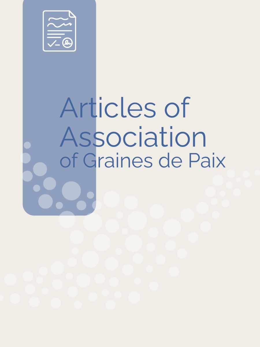 Cover of articles of Graines de Paix