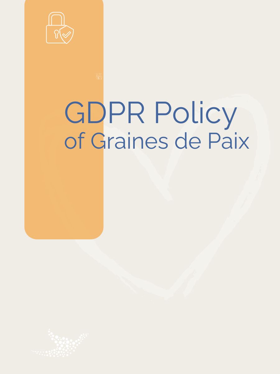 Cover of GDPR policy of Graines de Paix