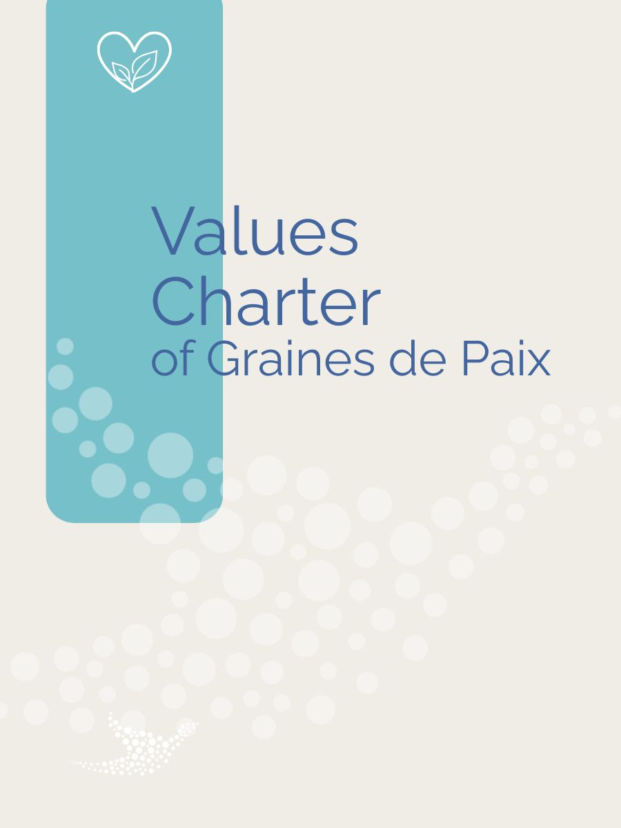 Cover of the values charter of Graines de Paix