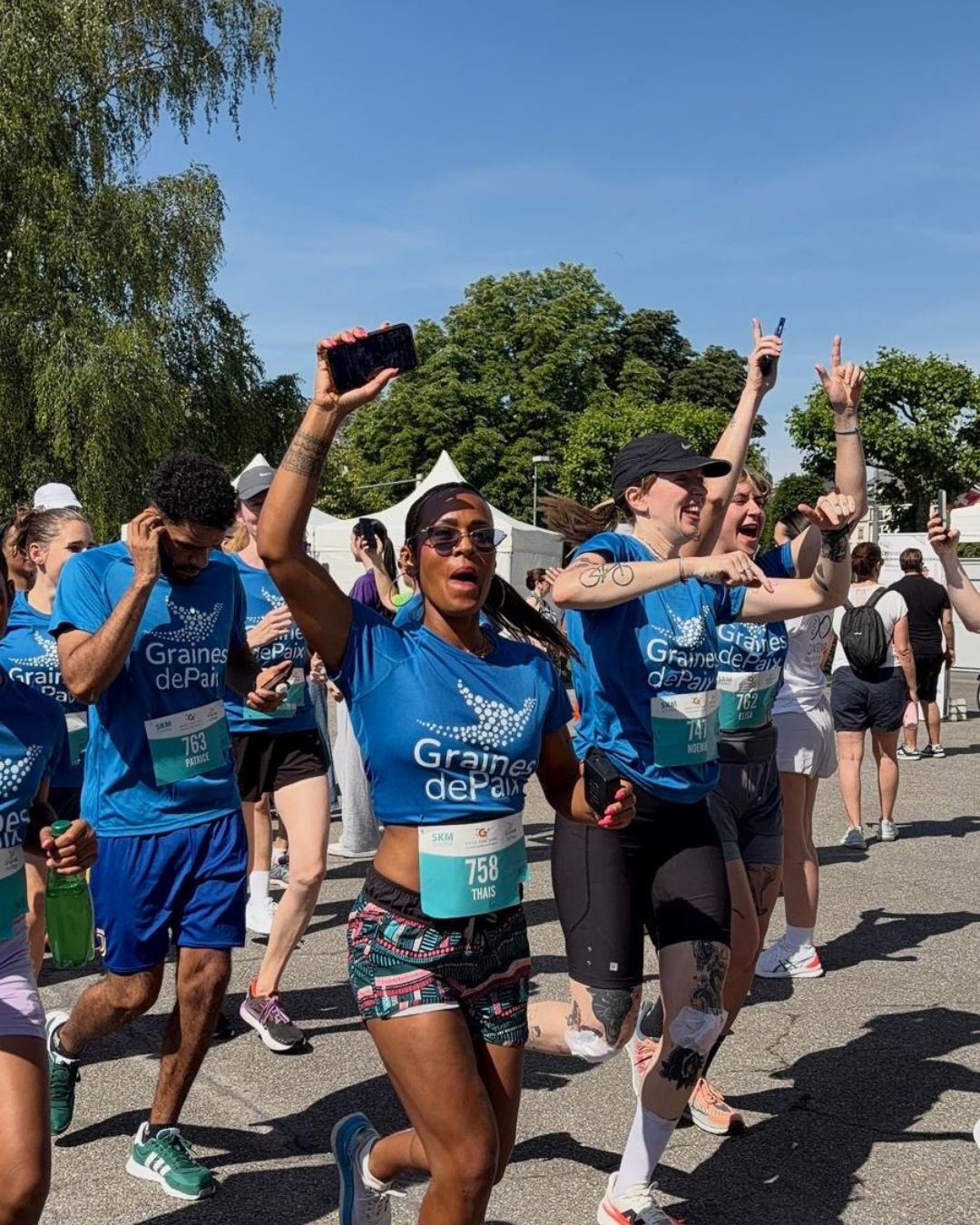 L'échauffement de la course solidaire RACE FOR GIFT 2026