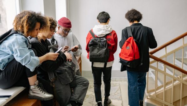 Young people at a community center